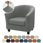 Jacquard Club Tub Chair Cover Stretch Accent Armchair Slipcover Cushion Cover Elastic Single Sofa Slipcovers for Living Room