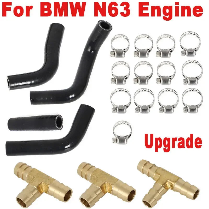 Upgrade Turbo Coolant Line Repair Hose Kit 06-009-50005 For BMW X5 X6 X5M X6M E70 E71 E72 F15 F16 N63