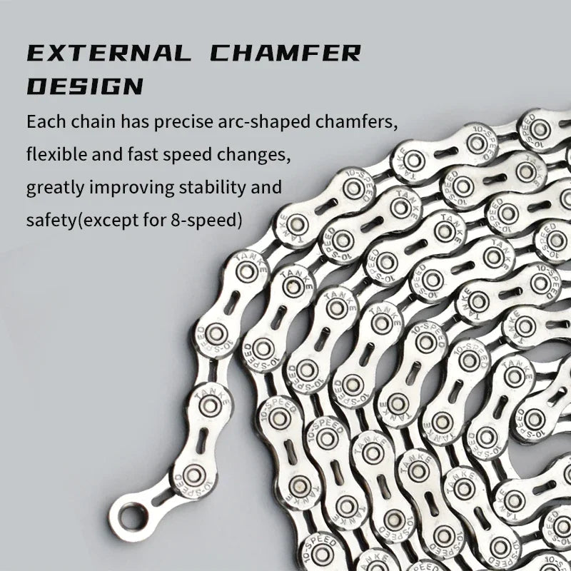 TANKE Bike Chain 8/9/10/11/12 Speed 116/126 Links MTB Road Bicycle Chain