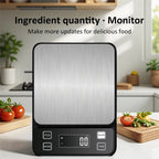 3/5/10kg 0.1g Digital Electronic Kitchen Scale LCD Display Fully Waterproof Stainless Steel Measuring Weighing Baking Tool