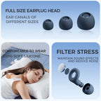 Silicone Earplugs for Swimming Sleep Noise Cancel Noise Reduction-Soundproof Reduce Disturbances -Quality loop Earplugs
