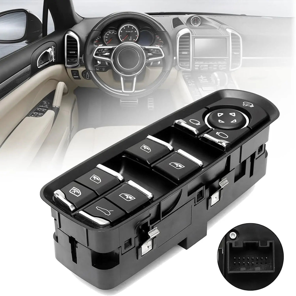 Front Left Electric Power Window Switch Button Master For Porsche Cayenne Macan Panamera 2011-2017 7PP959858MDML 7PP959858RDML
