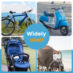 Stroller Umbrella Mount Holder Stainless Steel Adjustable Golf Umbrella Clamp 2/3Fold 360° Rotation Bicycle Sunshade Fixing Clip