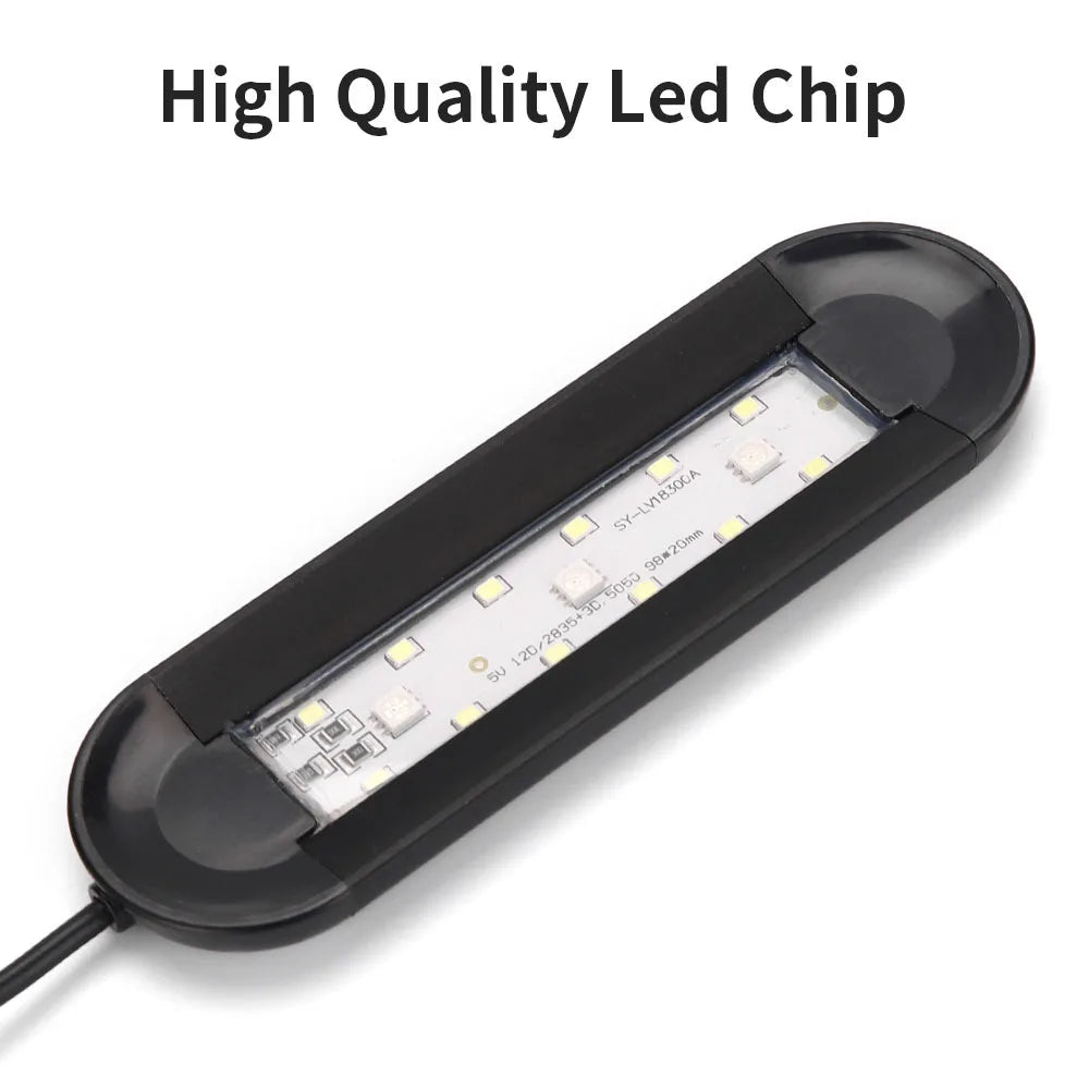 USB Aquarium Timer Led Lights For Fish Tank Full Spectrum Fish Tank Light LED Lamp for Water Plants Aquatic Lamp Light 6W/9W/12W