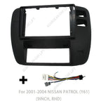 9INCH Car Radio Fascias For Nissan patrol Y61 1997-2006 Android GPS MP5 Stereo Player 2 Din Head Unit Panel Dash Frame Installat