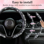 Fashion with Diamond Car Universal 38cm Steering Wheel Cover Colorful Bronzing Diamond BlingBling Steering Wheel Accessories