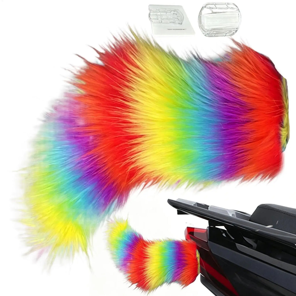 Moving Furry Tail 1PC Remote Control Wagging Plush Animal Tail Car Trunk Decoration Cosplay Role Play Prop for Halloween Party