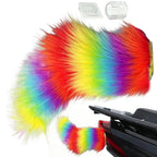 Moving Furry Tail 1PC Remote Control Wagging Plush Animal Tail Car Trunk Decoration Cosplay Role Play Prop for Halloween Party