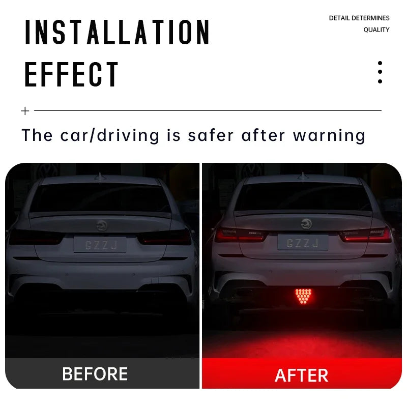 Universal 19LED Brake Signal Light F1 Triangle Style Sport Car Rear Third Brake Lights Auto Tail  Warning Lamp 12V For JDM BBA