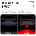 Universal 19LED Brake Signal Light F1 Triangle Style Sport Car Rear Third Brake Lights Auto Tail  Warning Lamp 12V For JDM BBA