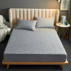 Waterproof Quilted Fitted Mattress Protector Cover Sheet 30cm Deep, Blue/Green/Grey