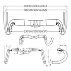 BALUGOE Bike professional competition competitive Carbon Road Bicycle Handle All internal cables Lift the 20MM handalebar UCI