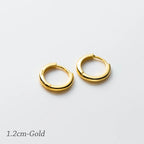 MODIAN 925 Sterling Silver Hoop Earrings, Platinum Plated, Gold/Silver, 10-18mm
