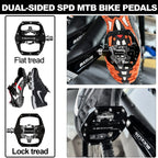 BUCKLOS Mountain Bike Pedals 3 Sealed Bearing PD-M680 Dual Clipless Flat & Lock Pedal Aluminum Cycling Pedals Fit Shimano SPD