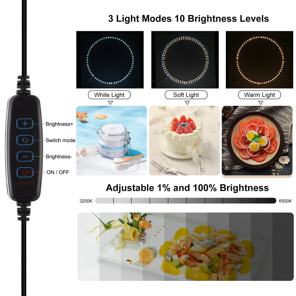 30/40CM Photo Studio Light Box,Dimmable Portable Photography Lightbox,Photo Studio Shooting Tent Box Kit 6/12 Colors Background