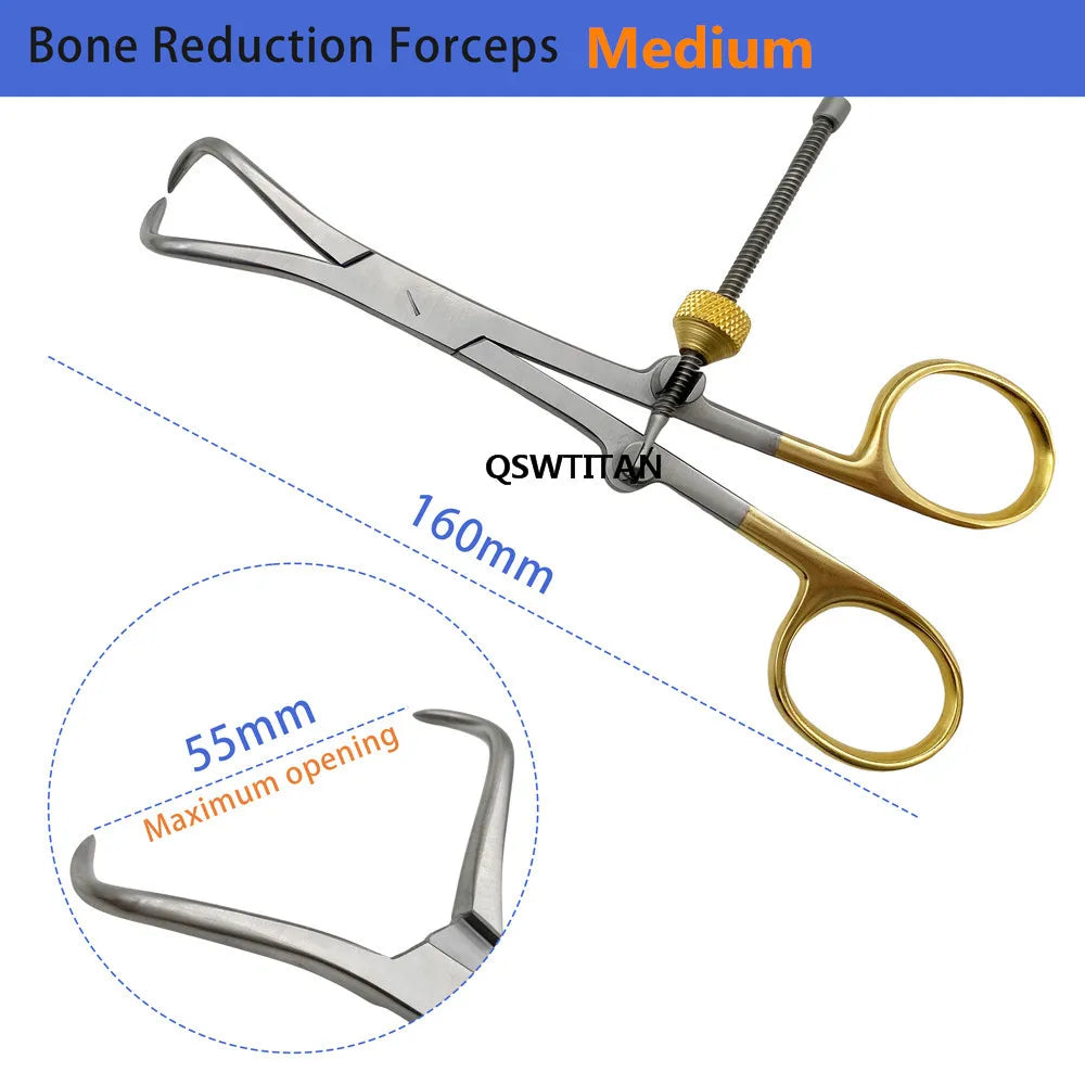 QSWTITAN  Stainless Steel Reduction Forceps with Pointed Bone Locking Forceps Plate Holding Orthopedic Surgery Instrument