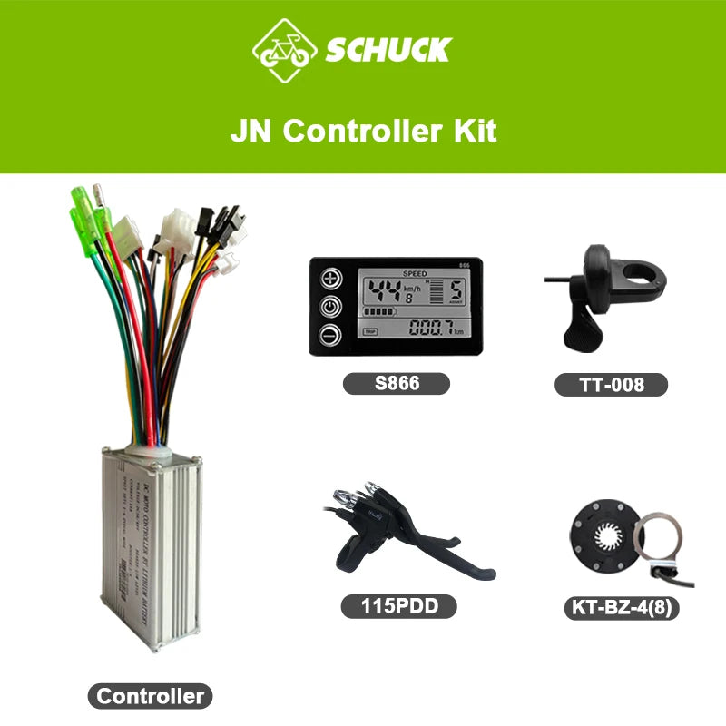JN 36V/48V 15A 17A 22A 25A 30A 35A Ebike Controller Kit with Display Ebrake Throttle PAS Light Group for JN Electric Bike Parts