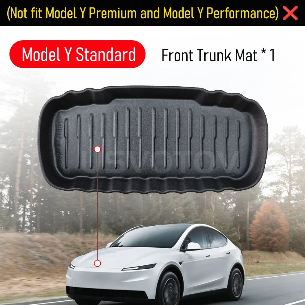 Floor Mats for 2026 2025 Tesla Model Y RWD AWD Trunk Mats Cargo Liner Frunk Backrest Mat Pads Accessories (Standard Models Only)