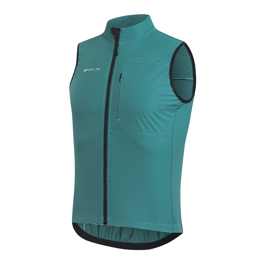 BCBE-ING Men Cycling Vest Sleeveless Windproof Cycling Gilet Lightweight Breathable Bike Vest YKK Zip Chaleco Ciclismo Hombre