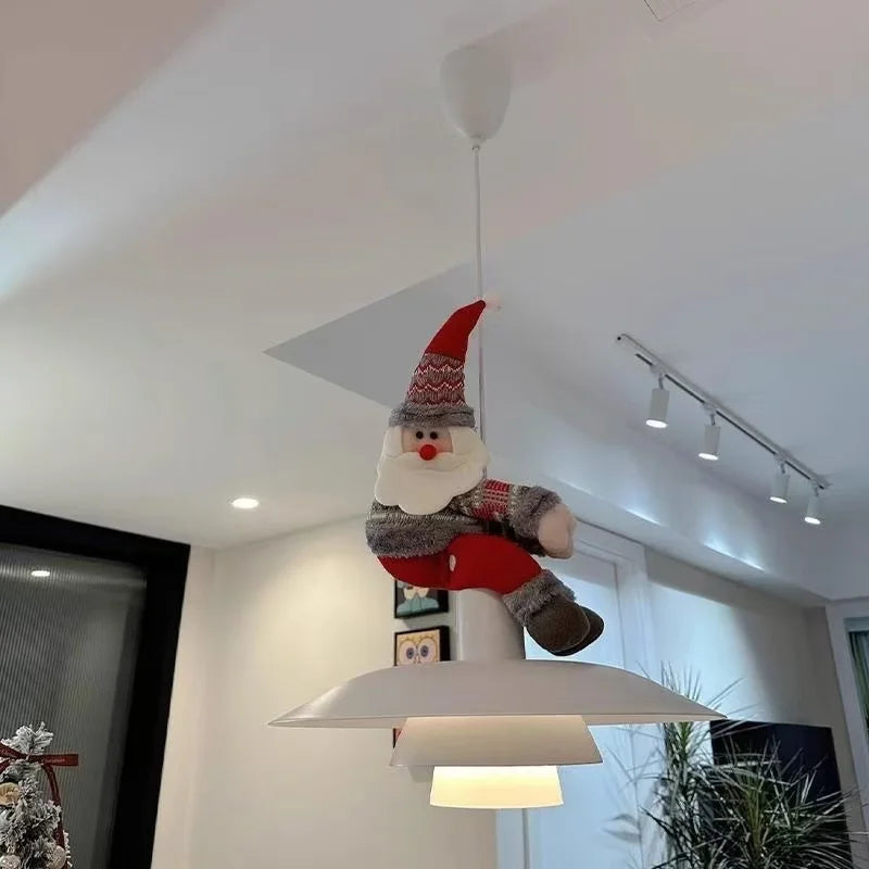 Santa Claus Christmas atmosphere, chandelier decoration, cute Santa Claus curtain buckle, Christmas pendant, gift decoration