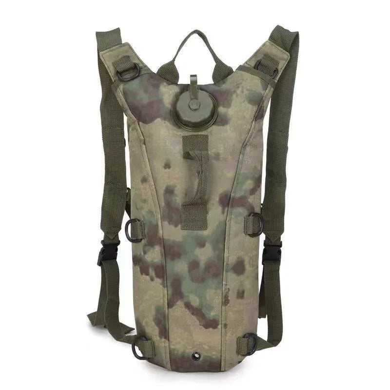 3L Waterproof Hydration Backpack Water Bladder Bag for Hiking Cycling Travel, Army Green/Black/Camo