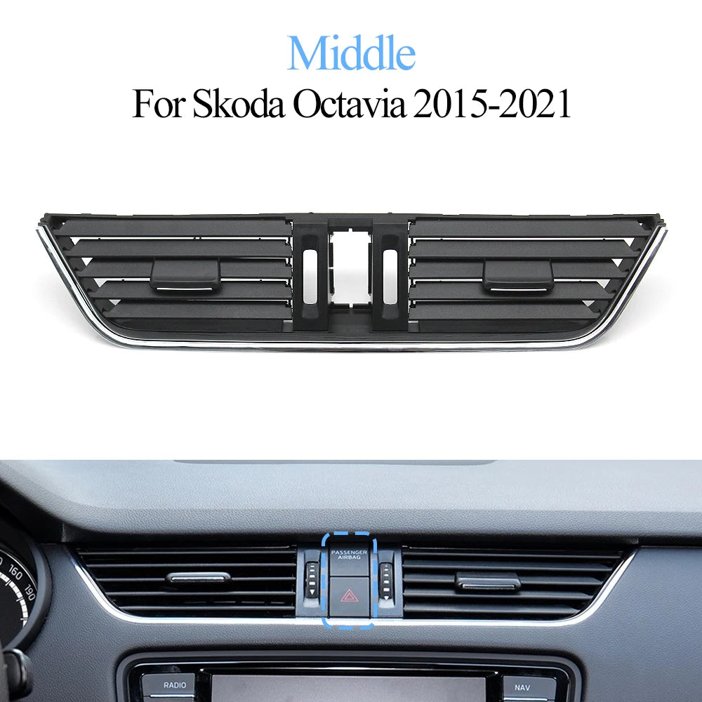 Car Left Right Middle Air Conditioner AC Vent Grille Outlet Panel Cover For For Skoda Octavia 3 A7 5E MK3 2013-2021 5E0820951C
