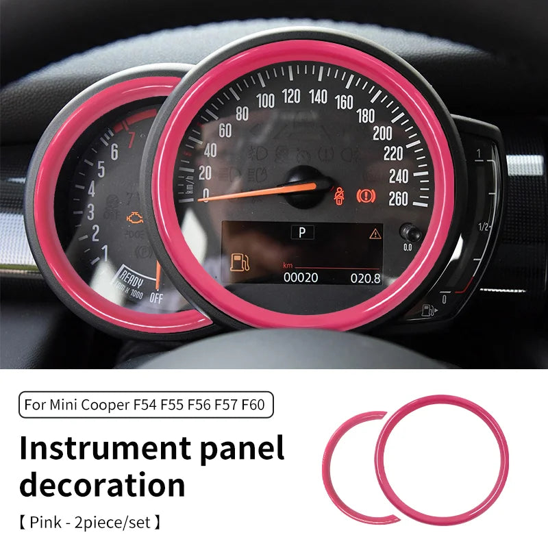 Car Tachometer Decoration Ring For Mini Cooper S F56 F55 F54 F60 Clubman Countryman Dashboard Panel Frame Cover Trim Accessories