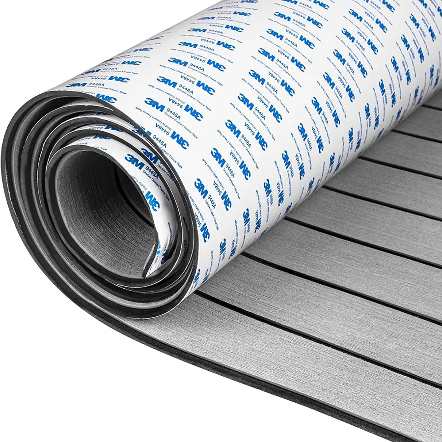 2400*450mm EVA Foam Boat Flooring Adhesive Backing Marine Self-Adhesive Decking Faux Teak Sheet Jon Swim Platform Helm Pad RV
