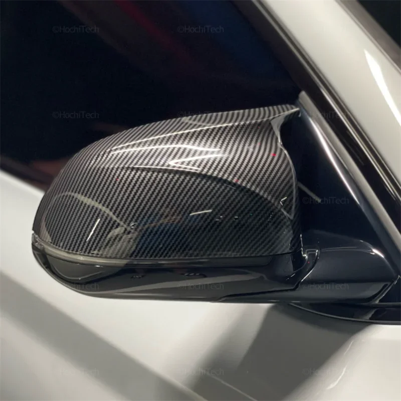 for BMW X3 G01 X4 G02 X5 G05 X7 G07 X6 G06 2018-2023 M style overlay Carbon Fiber Look Black Rearview Side Mirror cover Caps