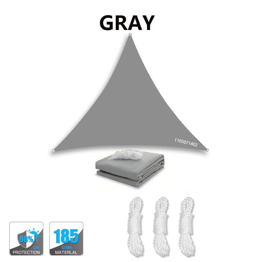 Green Waterproof Triangular Sunshade Sail Sunscreen Cloth Rainproof Awning for Balcony Courtyard Outdoor Shade Solution