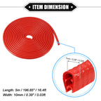 uxcell Car Door Edge Guard U-Shape Rubber Trim Seal Strip, 5m/10m Iron Black