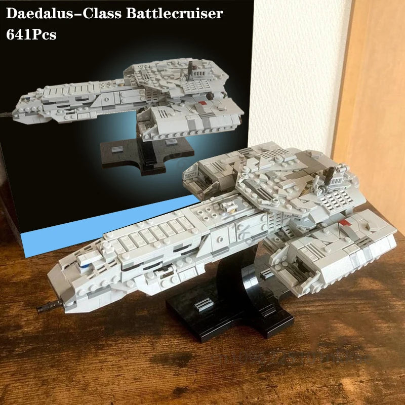 NEW BC-304 Daedalus Class Battlecruiser Model Building Blocks Pace War Weapon MOC SpaceShip Battle Bricks DIY Assembly Toy Gift