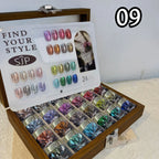 High-End Nail Art Set, 24 Colors Moonlight Mirror Powder Kit, Ultra-Fine Glitter, Japanese Style, Perfect for All Occasions