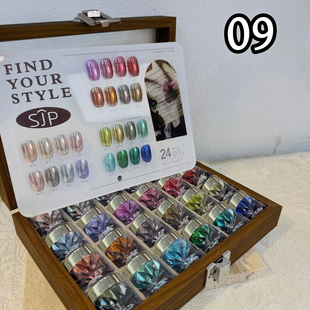 High-End Nail Art Set, 24 Colors Moonlight Mirror Powder Kit, Ultra-Fine Glitter, Japanese Style, Perfect for All Occasions