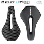 RYET 3D Printed Full Carbon Bike Saddle, 135/145/155mm MTB Gravel Road Seat