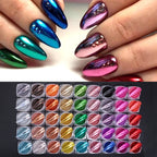 24/26/45 Colors Chrome Nail Powders Gold Silver Metallic Mirror Effect  Holographic Nail Glitter Material for Manicure Supplies