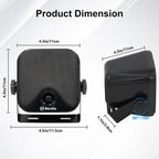Herdio 4 Inch Heavy Duty Waterproof Boat Marine Box Outdoor Speakers Surface Mounted For Skid Steer ATV UTV RZR Golf Cart Boat