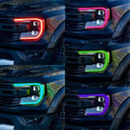 Yellow White Blue Amber Red Angel Eyes DRL LED Boards For Ford Ranger T9 Matrix 2024 2025 Daytime Running Light Chips Module