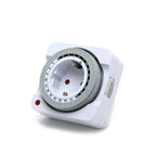 24-Hour Mechanical Outlet Timer Socket EU Plug Countdown Auto Power Off Indoor Use