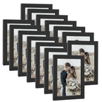 14pcs 4x6 Inch Wooden Picture Frames No Mat, Tabletop or Wall Display for Photos