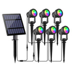 3000K/6000K/RGB Outdoor Solar LED Light IP65 Garden Landscape Pathway Wall Lamp for Tree Decor Yard Street Solar Spotlight