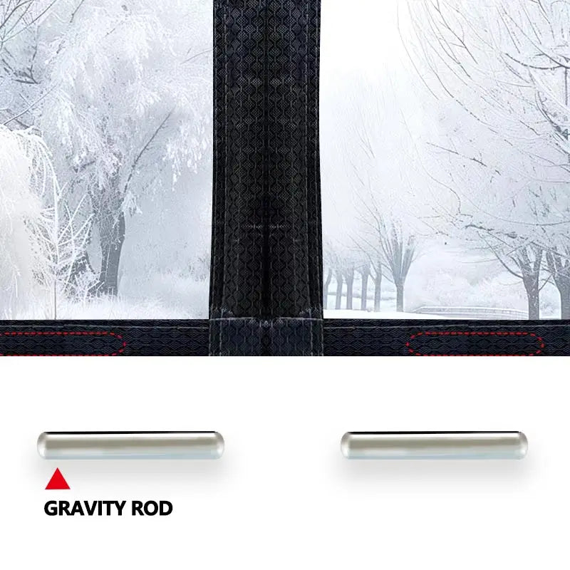 Magnetic Door Curtain Windproof Insulated Clear Draft Stopper 100x180cm