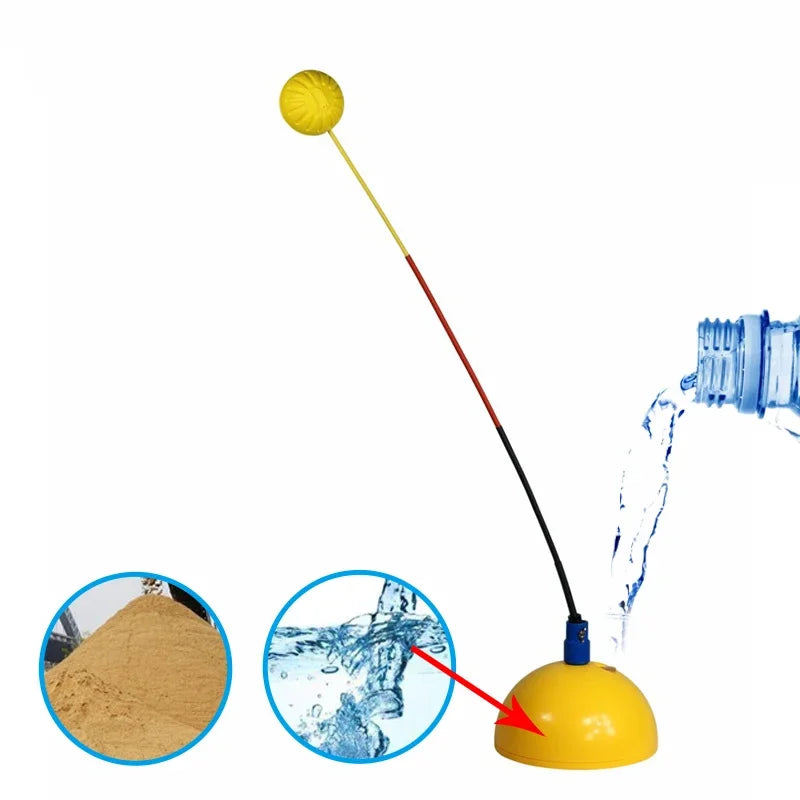 Portable Tennis Trainer Rebound Practice Tool with Swing Ball on String, 1pc