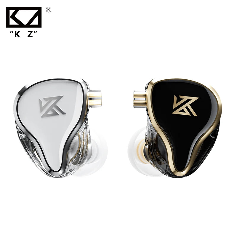 KZ ZAS Earphones 7BA+1DD Dynamic Hybrid Wired Headphones HiFi Bass Sport Headset With Microphones in Ear Monitors
