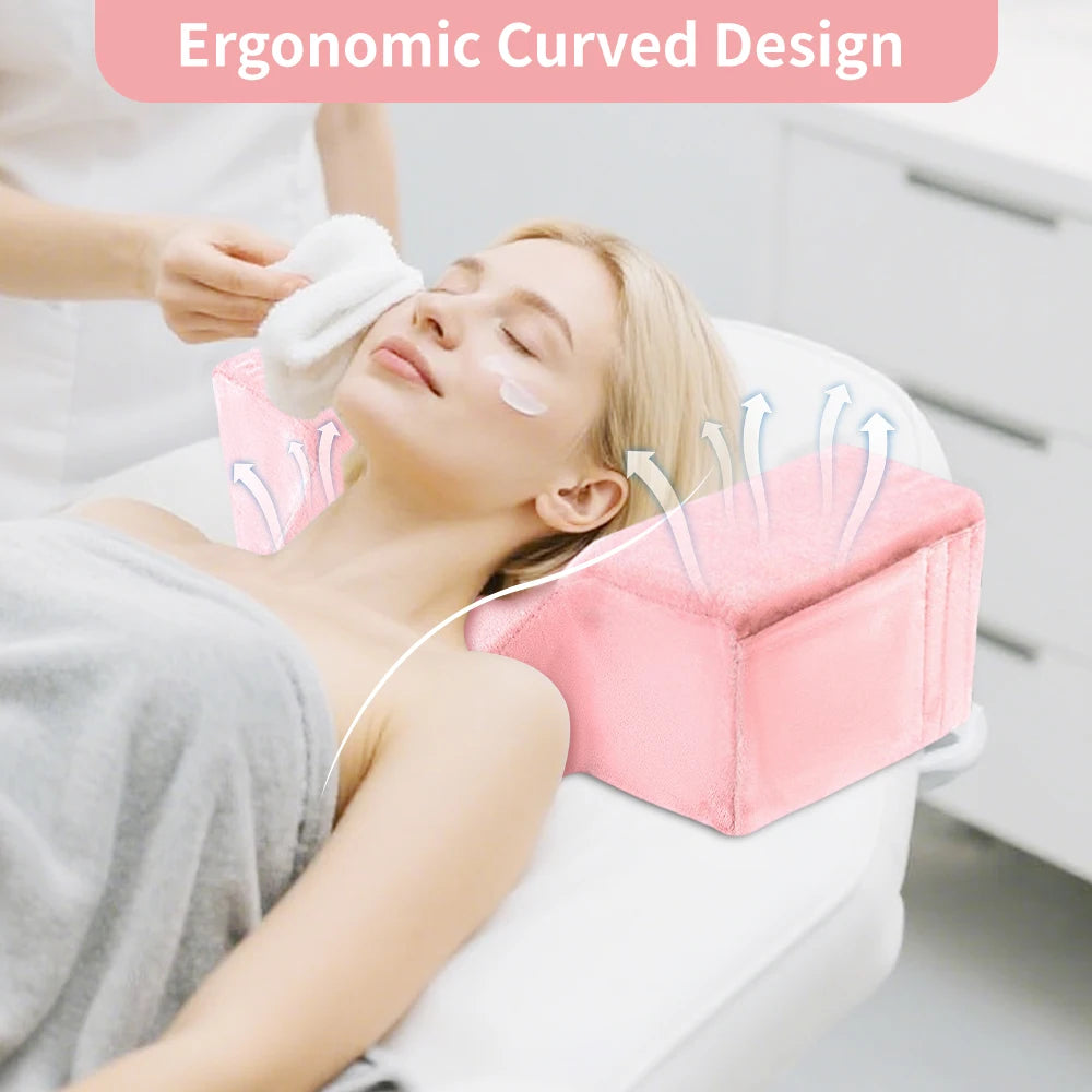 Eyelash Pillow Neck Support Pink Lash Extension Accessories Neck Pillow for Eyelash Extensions Memory Foam U Shaped Pillow
