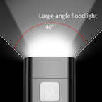 2-Pack USB Rechargeable LED Bicycle Light Set, Front Headlight + Rear Tail Light, Black