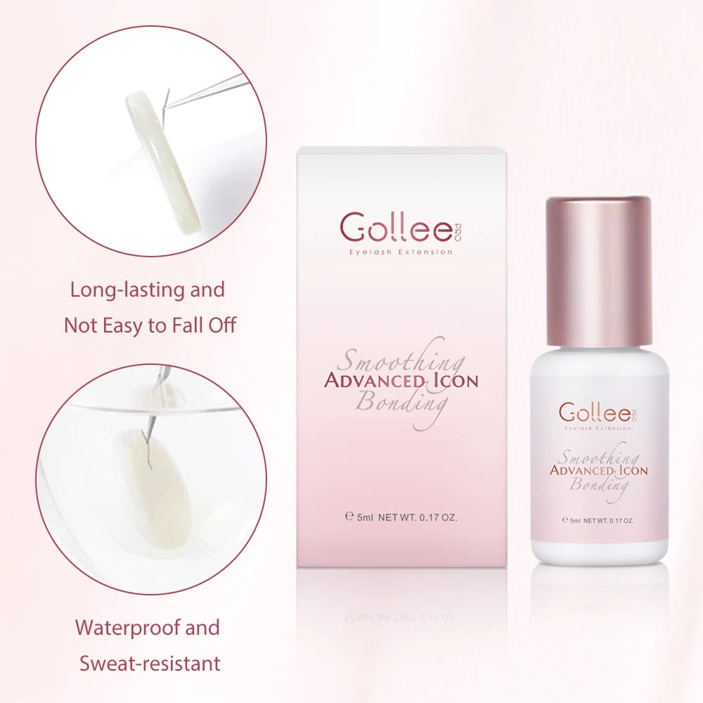 Gollee 0.5-1s Dry Adhesives for Eyelash Extensions No Irritation Eyelash Extension Glue Strong Glue Stick False Eyelash Supplies