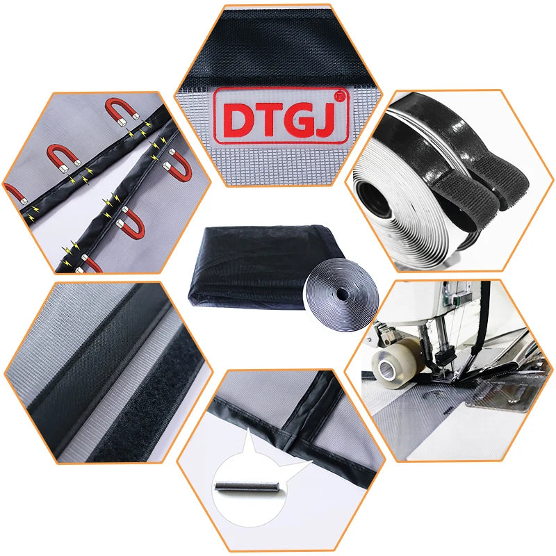 DTGJ Magnetic Door Screen Insect Mosquito Net Curtain Fly Insect Automatic Closing Invisible Mesh For Kitchen indoor living room