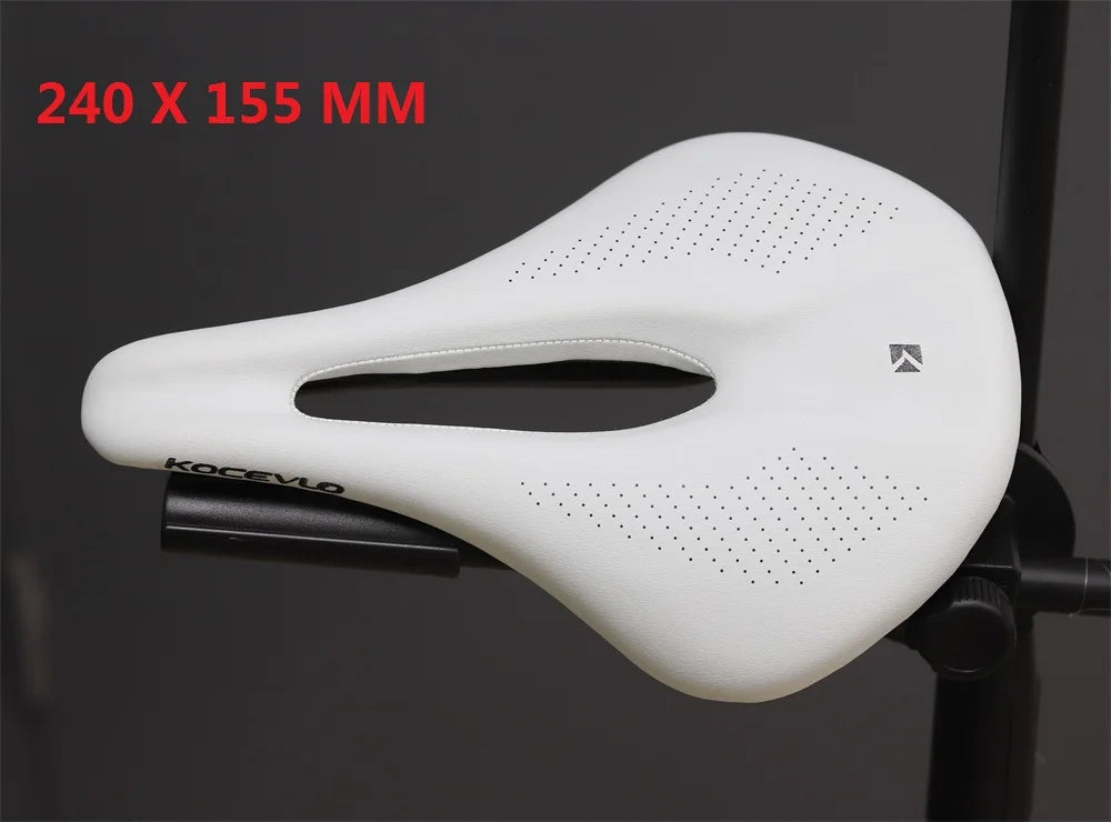 Kocevlo-Carbon Fiber Road Bicycle Seat Cushion, Mountain Bike Seat Bag, Ultra-light, Comfortable, Waterproof, Leather Surface