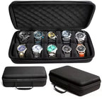 10 Slots Watch Storage Box Watch Zipper Travel Case Portable Watch Organizer Display Holder for Wristwatches and Smart Watches